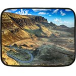 Nature Landscape Mountains Outdoor Double Sided Fleece Blanket (Mini)  35 x27  Blanket Front