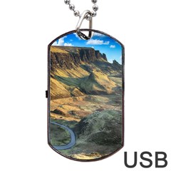 Nature Landscape Mountains Outdoor Dog Tag Usb Flash (two Sides) by Celenk