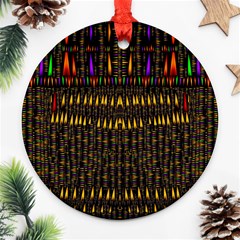 Hot As Candles And Fireworks In Warm Flames Ornament (round) by pepitasart