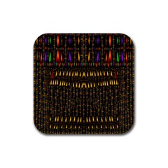 Hot As Candles And Fireworks In Warm Flames Rubber Square Coaster (4 Pack)  by pepitasart