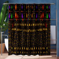 Hot As Candles And Fireworks In Warm Flames Shower Curtain 60  X 72  (medium)  by pepitasart