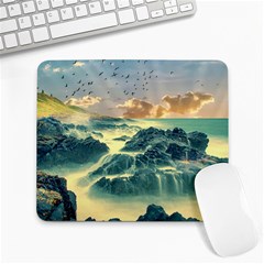 Coastline Sea Nature Sky Landscape Large Mousepads by Celenk