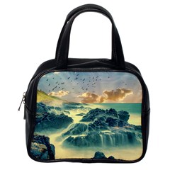 Coastline Sea Nature Sky Landscape Classic Handbags (one Side) by Celenk