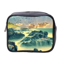 Coastline Sea Nature Sky Landscape Mini Toiletries Bag 2-side by Celenk