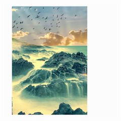 Coastline Sea Nature Sky Landscape Small Garden Flag (two Sides) by Celenk