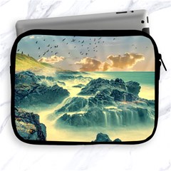 Coastline Sea Nature Sky Landscape Apple Ipad 2/3/4 Zipper Cases by Celenk