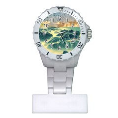 Coastline Sea Nature Sky Landscape Plastic Nurses Watch by Celenk