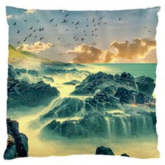 Coastline Sea Nature Sky Landscape Standard Flano Cushion Case (two Sides)