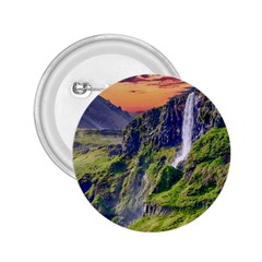 Waterfall Landscape Nature Scenic 2 25  Buttons by Celenk