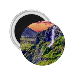 Waterfall Landscape Nature Scenic 2 25  Magnets by Celenk