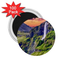 Waterfall Landscape Nature Scenic 2 25  Magnets (100 Pack)  by Celenk