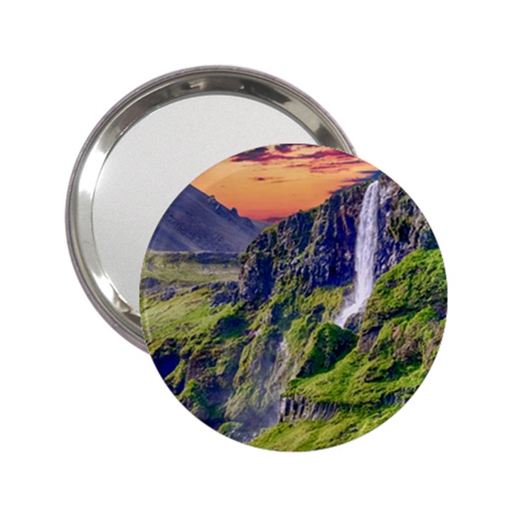 Waterfall Landscape Nature Scenic 2.25  Handbag Mirrors