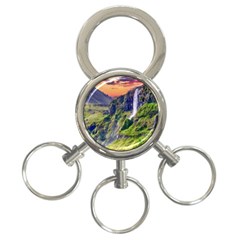 Waterfall Landscape Nature Scenic 3-ring Key Chains