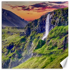 Waterfall Landscape Nature Scenic Canvas 12  X 12   by Celenk