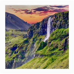 Waterfall Landscape Nature Scenic Medium Glasses Cloth (2-side) by Celenk