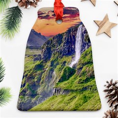 Waterfall Landscape Nature Scenic Bell Ornament (two Sides) by Celenk