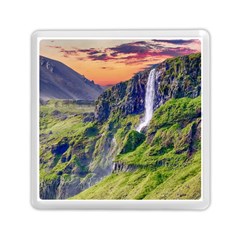 Waterfall Landscape Nature Scenic Memory Card Reader (square)  by Celenk