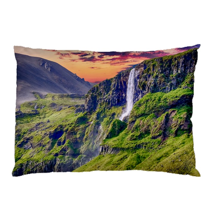 Waterfall Landscape Nature Scenic Pillow Case (Two Sides)