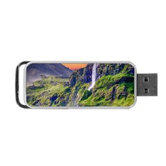 Waterfall Landscape Nature Scenic Portable Usb Flash (two Sides) by Celenk