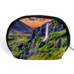 Waterfall Landscape Nature Scenic Accessory Pouches (medium)  by Celenk