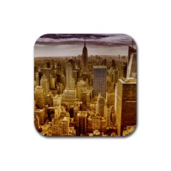 New York Empire State Building Rubber Coaster (square)  by Celenk