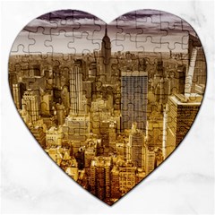 New York Empire State Building Jigsaw Puzzle (heart) by Celenk