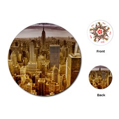 New York Empire State Building Playing Cards (round)  by Celenk