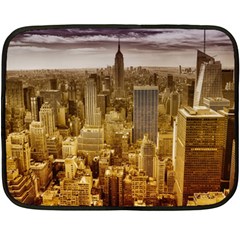 New York Empire State Building Fleece Blanket (mini) by Celenk