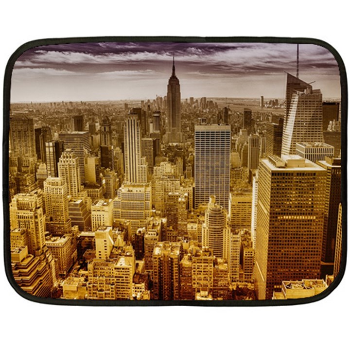 New York Empire State Building Double Sided Fleece Blanket (Mini) 