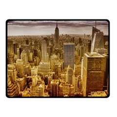 New York Empire State Building Double Sided Fleece Blanket (small)  by Celenk