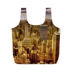 New York Empire State Building Full Print Recycle Bags (m)  by Celenk