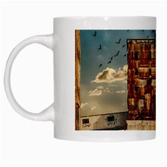 Ruin Abandoned Building Urban White Mugs by Celenk