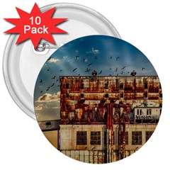 Ruin Abandoned Building Urban 3  Buttons (10 Pack)  by Celenk