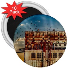 Ruin Abandoned Building Urban 3  Magnets (10 Pack)  by Celenk