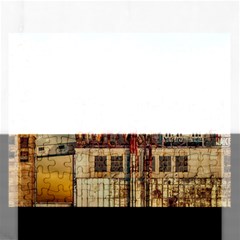 Ruin Abandoned Building Urban Rectangular Jigsaw Puzzl by Celenk