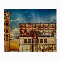 Ruin Abandoned Building Urban Small Glasses Cloth by Celenk