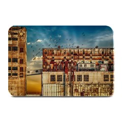 Ruin Abandoned Building Urban Plate Mats by Celenk