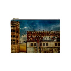 Ruin Abandoned Building Urban Cosmetic Bag (medium)  by Celenk