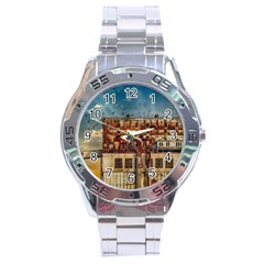 Ruin Abandoned Building Urban Stainless Steel Analogue Watch by Celenk