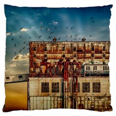 Ruin Abandoned Building Urban Standard Flano Cushion Case (two Sides) by Celenk