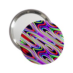 Multi Color Wave Abstract Pattern 2 25  Handbag Mirrors by Celenk