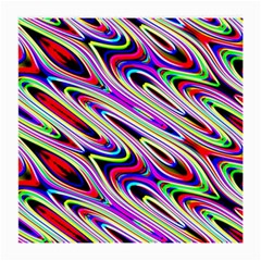 Multi Color Wave Abstract Pattern Medium Glasses Cloth by Celenk