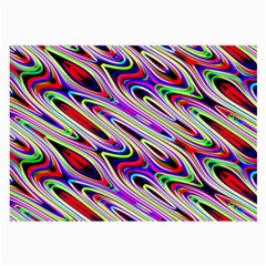 Multi Color Wave Abstract Pattern Large Glasses Cloth (2-side) by Celenk