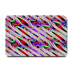 Multi Color Wave Abstract Pattern Small Doormat  by Celenk