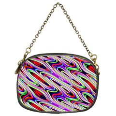 Multi Color Wave Abstract Pattern Chain Purses (two Sides)  by Celenk