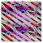 Multi Color Wave Abstract Pattern Large Satin Scarf (Square) Front