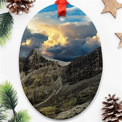 Landscape Clouds Scenic Scenery Ornament (Oval)