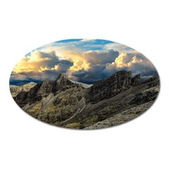 Landscape Clouds Scenic Scenery Oval Magnet