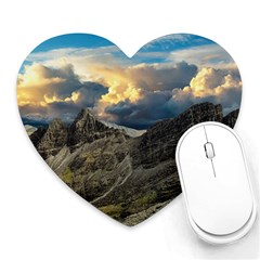 Landscape Clouds Scenic Scenery Heart Mousepads