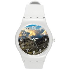 Landscape Clouds Scenic Scenery Round Plastic Sport Watch (m) by Celenk